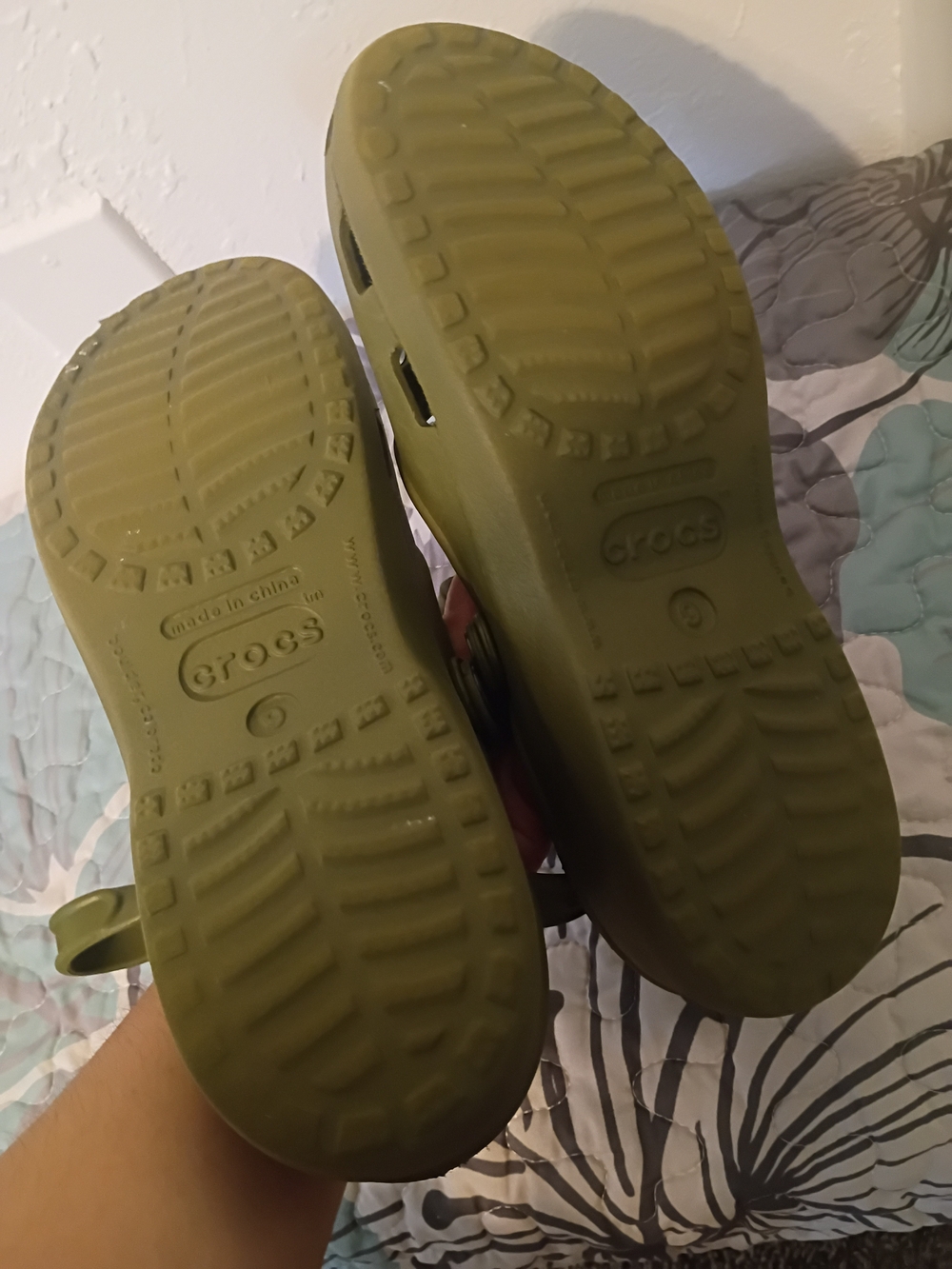 Olive Green Slip-On Clog Shoes - Picture 11 of 11